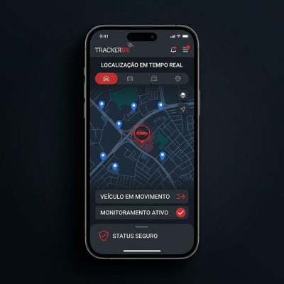 Aplicativo da empresa de rastreamento de Frota com rastreamento veicular com mapa e monitoramento de frota em tempo real