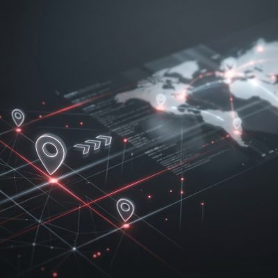 como escolher rastreamento veicular - mapa digital com rotas conectadas e pontos de rastreamento veicular em tempo real